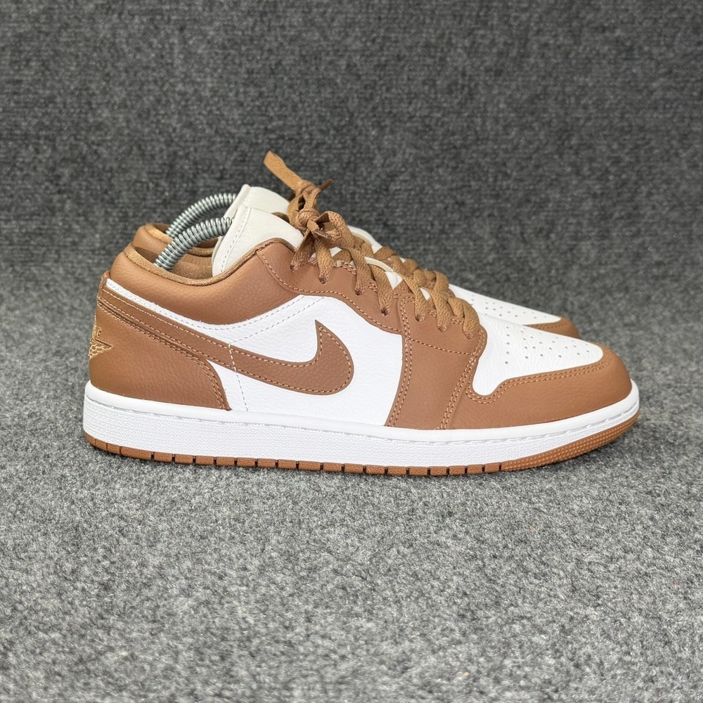 Jordan 1 Low Shoes Women's 9.5 Archaeo Brown White Retro Athletic Sneakers